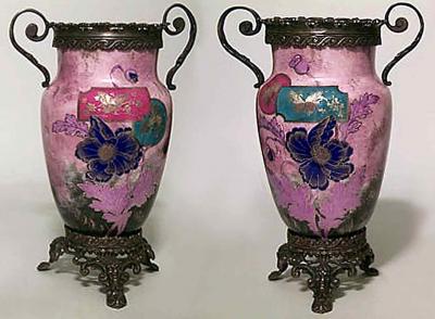 Pair of French Victorian Porcelain Vases