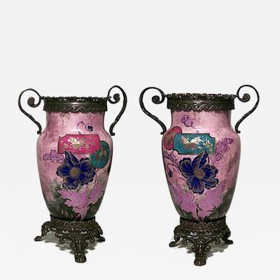 Pair of French Victorian Porcelain Vases