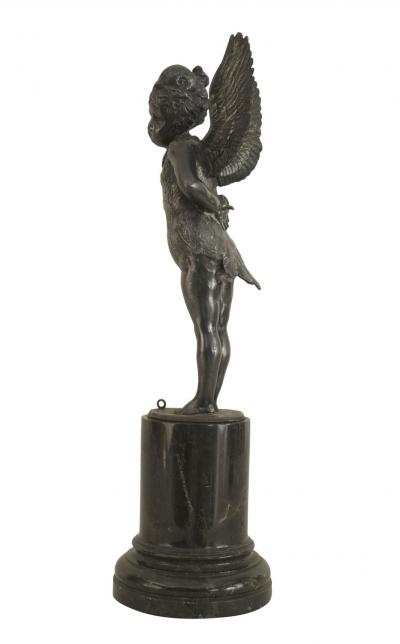 Pair of French Victorian Silver Cupid Figures