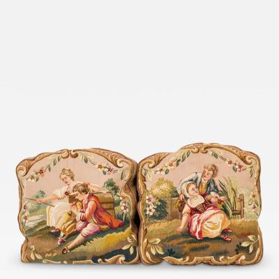 Pair of French Victorian Tapestry Pillows
