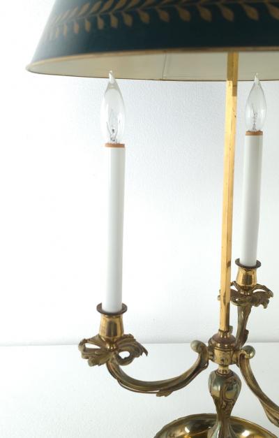 Pair of French Vintage Neoclassical Bouillotte Lamps circa 1920
