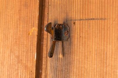 Pair of French Worn Pine Decoupage Trompe Loeil Doors