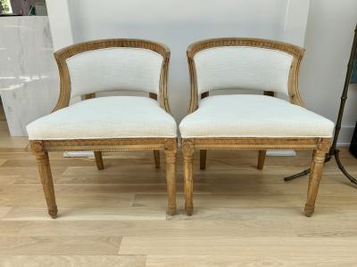 Pair of French klismos chairs