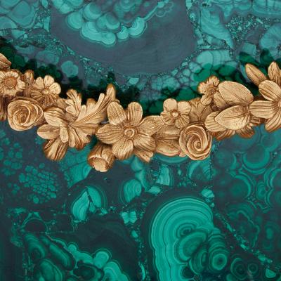 Pair of French malachite and ormolu pedestals