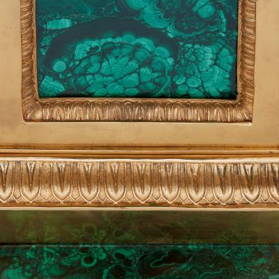 Pair of French malachite and ormolu pedestals