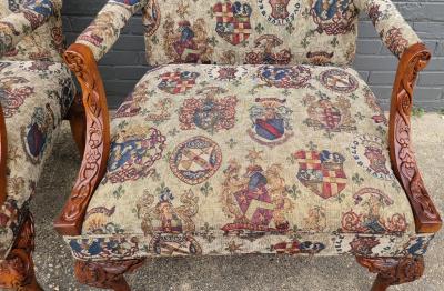 Pair of Gainsborough Library Chairs in the Irish Georgian Style