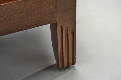 Pair of Geometric Art Deco Armchairs with Beech Frames France 1930s