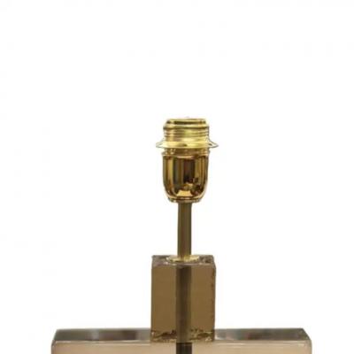 Pair of Geometric Stacked Murano Glass Block Table Lamps