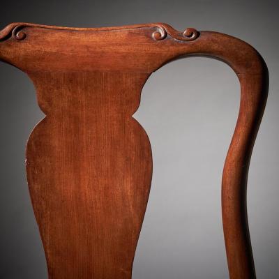 Pair of George I 18th Century Carved Mahogany Chairs Circa 1720
