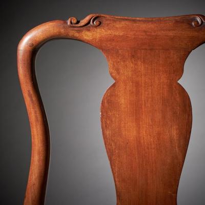 Pair of George I 18th Century Carved Mahogany Chairs Circa 1720