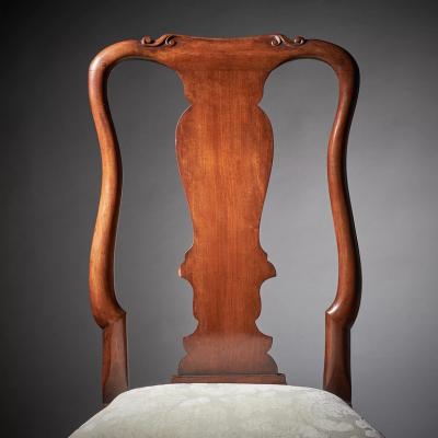 Pair of George I 18th Century Carved Mahogany Chairs Circa 1720