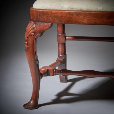 Pair of George I 18th Century Carved Mahogany Chairs Circa 1720