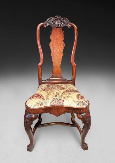 Pair of George I Period Walnut Chairs