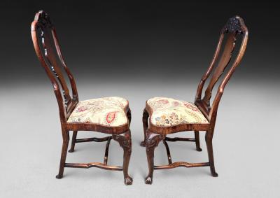 Pair of George I Period Walnut Chairs