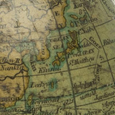 Pair of George III 3 inch pocket globes by J W Cary one dated 1791