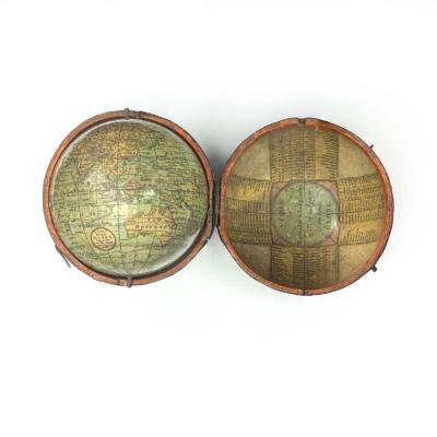 Pair of George III 3 inch pocket globes by J W Cary one dated 1791