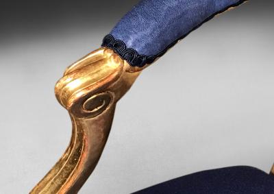 Pair of George III Giltwood Salon Armchairs