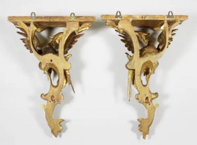 Pair of George III Giltwood Wall Brackets
