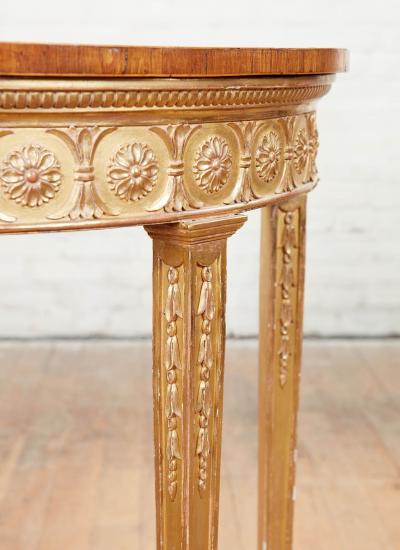 Pair of George III Giltwood and Mahogany Console Tables