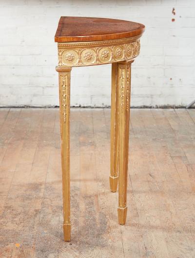 Pair of George III Giltwood and Mahogany Console Tables