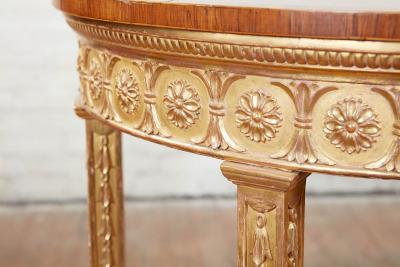 Pair of George III Giltwood and Mahogany Console Tables