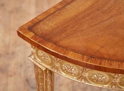 Pair of George III Giltwood and Mahogany Console Tables
