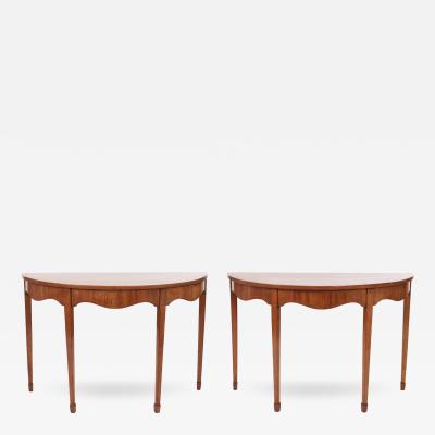 Pair of George III Mahogany Console Tables c 1790