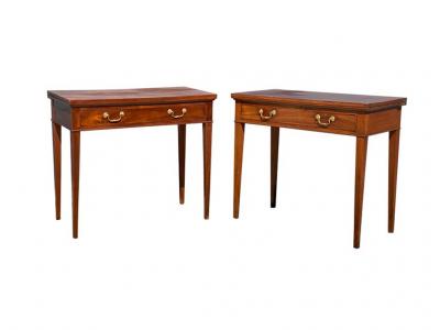 Pair of George III Mahogany Games Tables