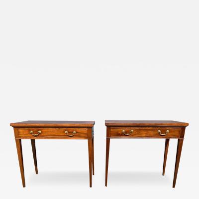 Pair of George III Mahogany Games Tables