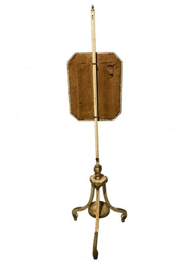 Pair of George III Painted and Giltwood Pole Screens