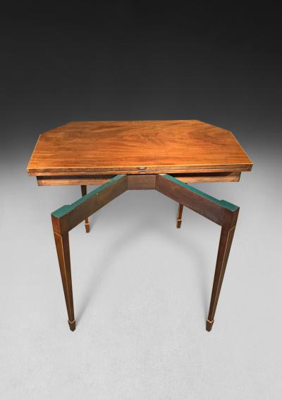 Pair of George III Period Mahogany Card and Tea Tables