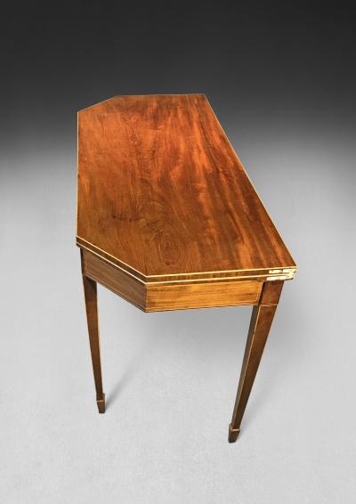 Pair of George III Period Mahogany Card and Tea Tables