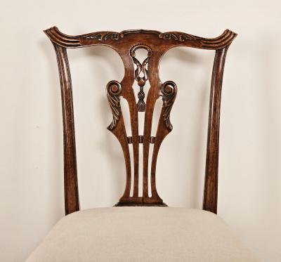 Pair of George III Style Chippendale Chairs in the Irish Taste 19th century