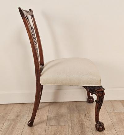 Pair of George III Style Chippendale Chairs in the Irish Taste 19th century