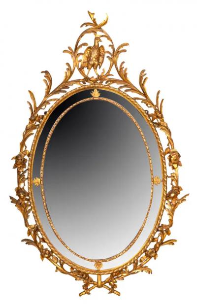 Pair of George III Style Giltwood Mirrors