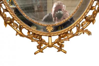Pair of George III Style Giltwood Mirrors