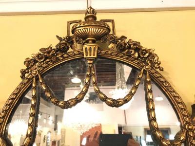 Pair of George III Style Giltwood and Composite Shelved Wall Console Mirrors