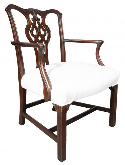 Pair of George III Style Mahogany Armchairs