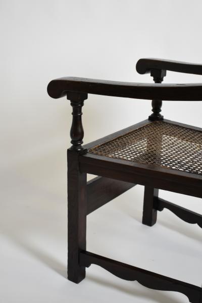 Pair of George III style armchairs XIXth c 