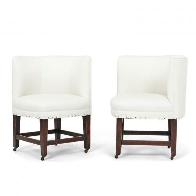 Pair of Georgian Corner Chairs on Casters