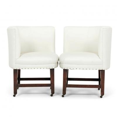Pair of Georgian Corner Chairs on Casters