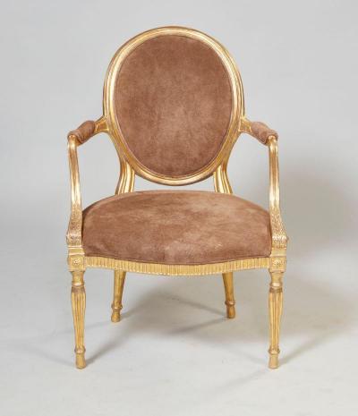 Pair of Georgian Giltwood Armchairs