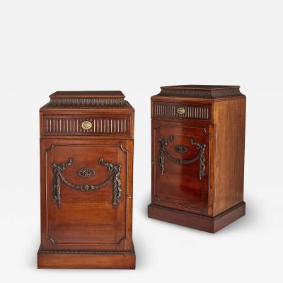 Pair of Georgian style mahogany cabinet stands