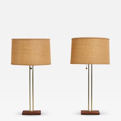 Pair of Gerald Thurston for Lightolier Table Lamps 1950