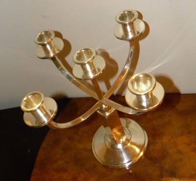 Pair of German Art Deco Modernist Candelabras