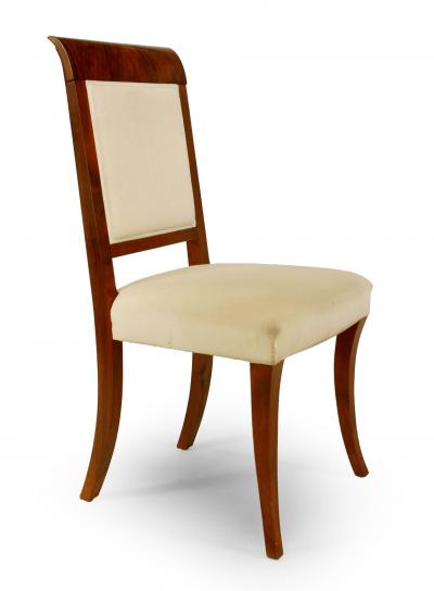 Pair of German Art Deco Walnut Side Chairs