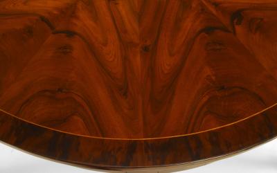 Pair of German Biedermeier Demilune Walnut Console Table