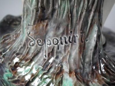 Pair of German Majolica Lady And Gent Figures