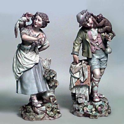 Pair of German Meissen Porcelain Figures