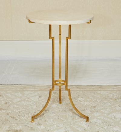 Pair of Gilded Hand Wrought Iron Tables